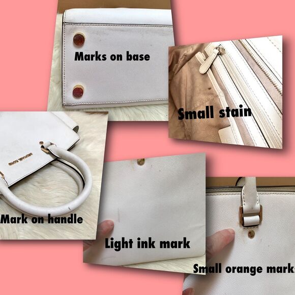 MICHAEL KORS Large Optic White Saffiano Leather SELMA Satchel - Picture 16 of 16